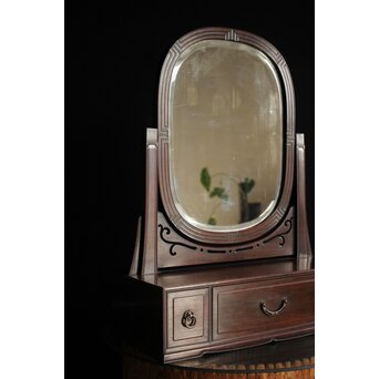 太田萬吉作か 指物唐木鏡台　X474 