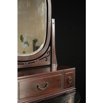 太田萬吉作か 指物唐木鏡台　X474 