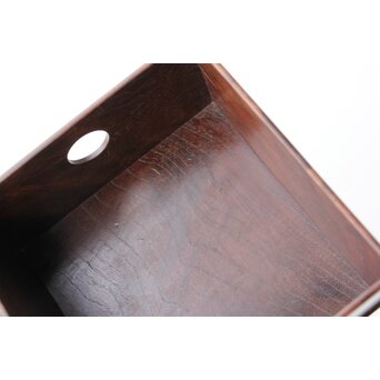 太田萬吉作か 指物 御蔵島製桑か 煙草盆 一対　X475 