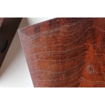 太田萬吉作か 指物 御蔵島製桑か 煙草盆 一対　X475 