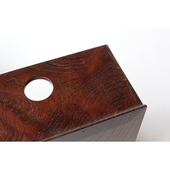 太田萬吉作か 指物 御蔵島製桑か 煙草盆 一対　X475 