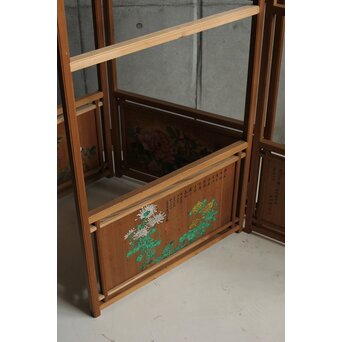 石丸僊洲/春翠 衣桁 衝立 2枚1組　X564 