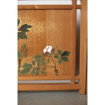 石丸僊洲/春翠 衣桁 衝立 2枚1組　X564 