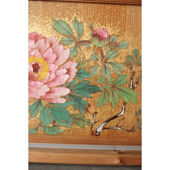 石丸僊洲/春翠 衣桁 衝立 2枚1組　X564 