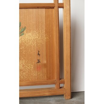 石丸僊洲/春翠 衣桁 衝立 2枚1組　X564 