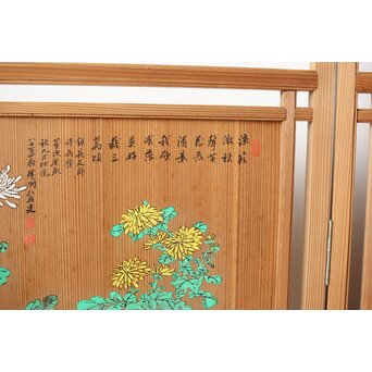 石丸僊洲/春翠 衣桁 衝立 2枚1組　X564 