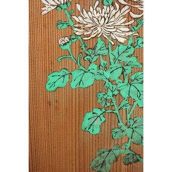 石丸僊洲/春翠 衣桁 衝立 2枚1組　X564 