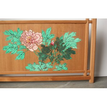 石丸僊洲/春翠 衣桁 衝立 2枚1組　X564 