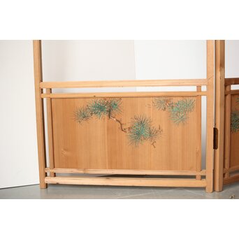 石丸僊洲/春翠 衣桁 衝立 2枚1組　X564 