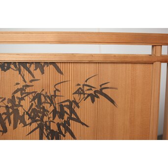 石丸僊洲/春翠 衣桁 衝立 2枚1組　X564 