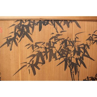 石丸僊洲/春翠 衣桁 衝立 2枚1組　X564 