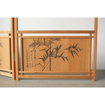 石丸僊洲/春翠 衣桁 衝立 2枚1組　X564 