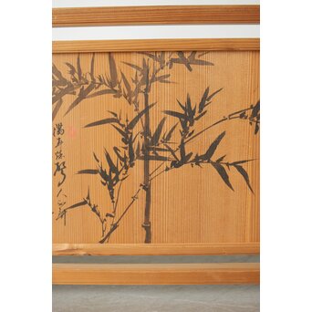 石丸僊洲/春翠 衣桁 衝立 2枚1組　X564 