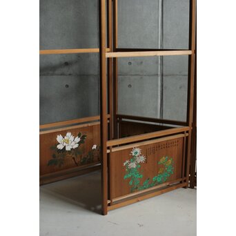 石丸僊洲/春翠 衣桁 衝立 2枚1組　X564 