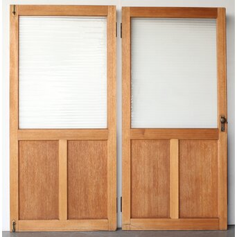 銀モールガラスドア 一対 観音開仕様　GD0253 ウラ