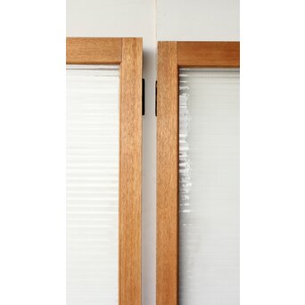 銀モールガラスドア 一対 観音開仕様　GD0253 