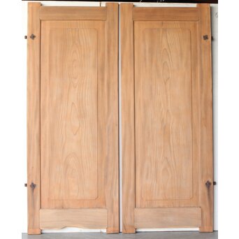 欅一枚板 門扉一対　W0179