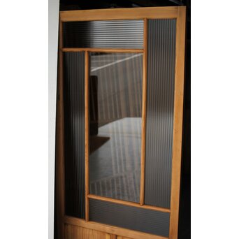 卍デザイン モールガラス戸　GD0254 周りがモール　中央はクリアガラスです