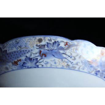 幻の明治伊万里「精磁会社謹製」獣紋色絵 高坏　P504 