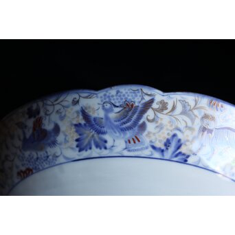 幻の明治伊万里「精磁会社謹製」獣紋色絵 高坏　P504 