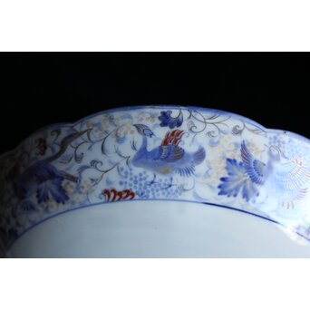 幻の明治伊万里「精磁会社謹製」獣紋色絵 高坏　P504 