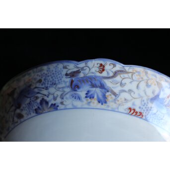 幻の明治伊万里「精磁会社謹製」獣紋色絵 高坏　P504 