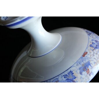 幻の明治伊万里「精磁会社謹製」獣紋色絵 高坏　P504 