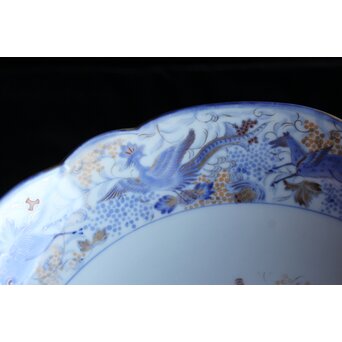 幻の明治伊万里「精磁会社謹製」獣紋色絵 高坏　P504 