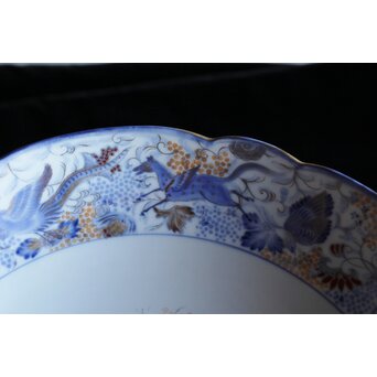 幻の明治伊万里「精磁会社謹製」獣紋色絵 高坏　P504 