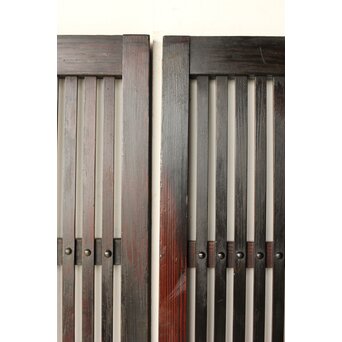 煤飴色 時代松格子戸　L1147 