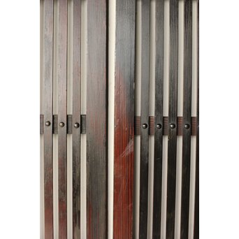 煤飴色 時代松格子戸　L1147 