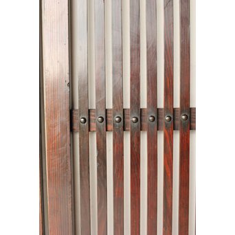 煤飴色 時代松格子戸　L1147 