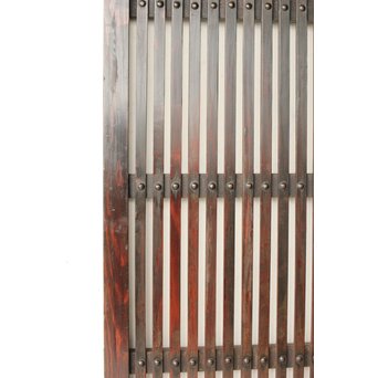 煤飴色 時代松格子戸　L1147 