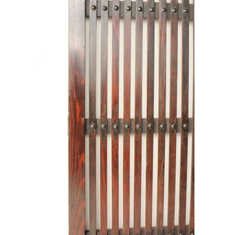 煤飴色 時代松格子戸　L1147 