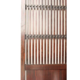 煤飴色 時代松格子戸　L1147 