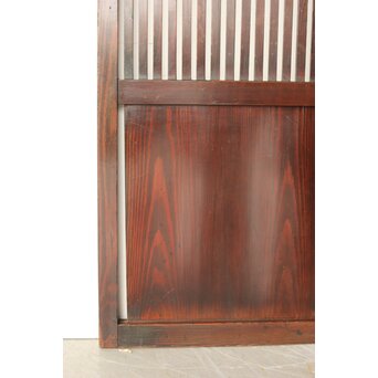 煤飴色 時代松格子戸　L1147 つやつやの飴色