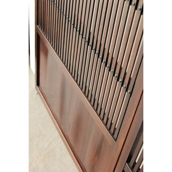 煤飴色 時代松格子戸　L1147 