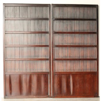 煤飴色 時代松格子戸　L1147 AB　ウラ