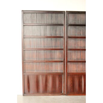 煤飴色 時代松格子戸　L1147 