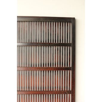 煤飴色 時代松格子戸　L1147 