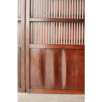 煤飴色 時代松格子戸　L1147 