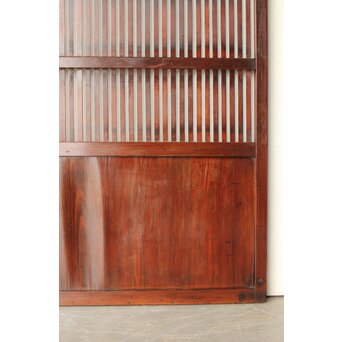 煤飴色 時代松格子戸　L1147 