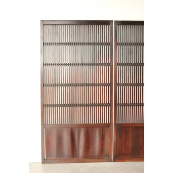 煤飴色 時代松格子戸　L1147 