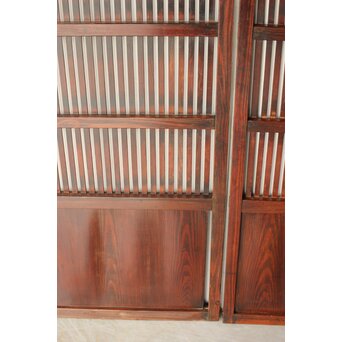 煤飴色 時代松格子戸　L1147 