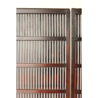 煤飴色 時代松格子戸　L1147 