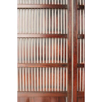 煤飴色 時代松格子戸　L1147 