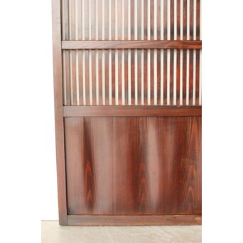 煤飴色 時代松格子戸　L1147 