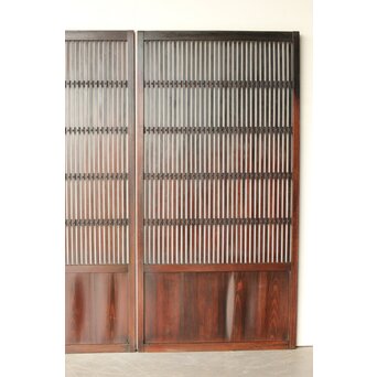 煤飴色 時代松格子戸　L1147 