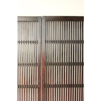 煤飴色 時代松格子戸　L1147 