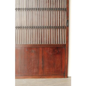 煤飴色 時代松格子戸　L1147 